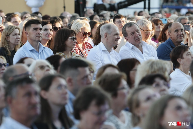Там же&nbsp;— ректор ЧелГУ Сергей Таскаев и глава Контрольно-счетной палаты области, экс-министр финансов Андрей Пшеницын | Источник: Наталья Лапцевич