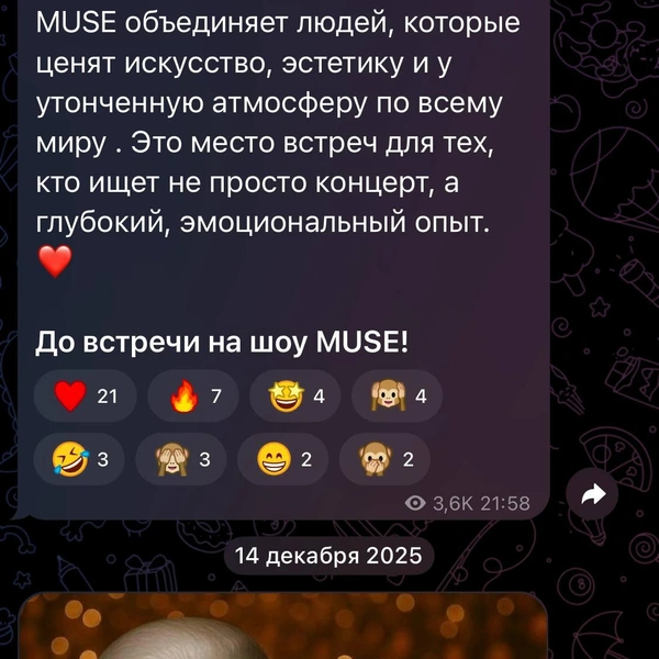 Источник: show.muse / Instagram (экстремистская организация, деятельность запрещена на территории РФ)