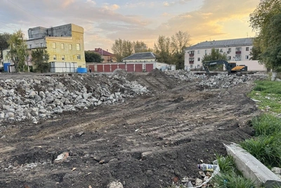 В Кургане снесли баню на улице К. Мяготина