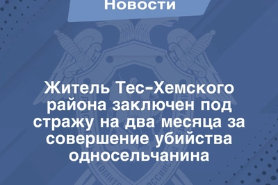Житель Тес-Хемского района арестован за убийство