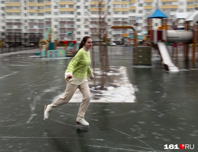 По городу можно было кататься на коньках | Источник: Ольга Бабичева