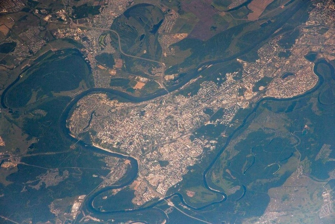 Уфа из космоса | Источник: Roscosmos.ru