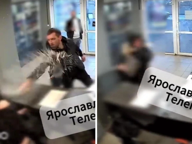 Неадекват разгромил магазин в Брагине — видео | Источник: Ярославль Очевидец / Max