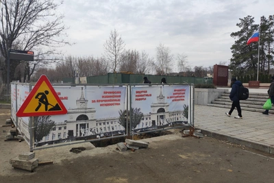 Часть сквера у Мамаева кургана перекрыта для музея истории СВО