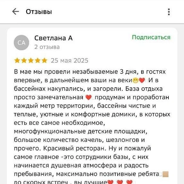 Отзывы о базе отдыха «Между небом и морем» (Зарубино) | Источник: 2ГИС