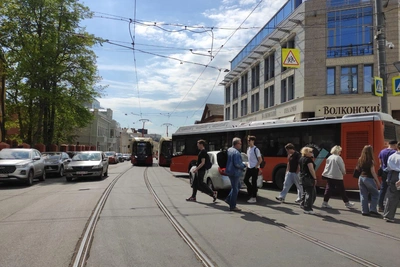 Перекрытие Варварской вызвало пробки в центре Нижнего Новгорода
