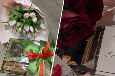 Красноярцы вручили коллегам цветы и подарки к 8 Марта