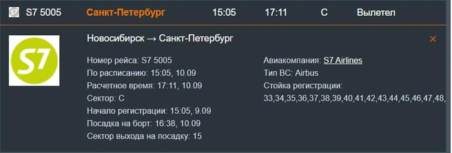 Онлайн-табло на сайте аэропорта Толмачево | Источник: tolmachevo.ru 