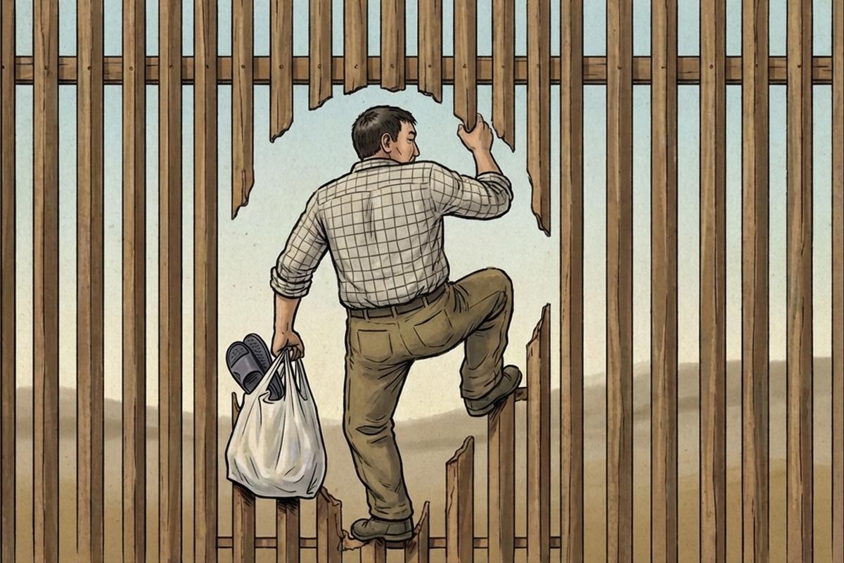 Программист пробрался в США через дыру в стене Трампа с пакетом и тапочками. Монолог мигранта, бежавшего из России