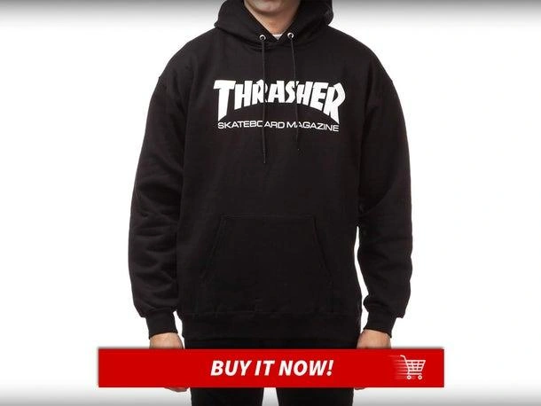 Оверсайз худи Thrasher с культовым логотипом
