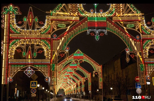 Казань в праздники просто усыпана огнями | Источник: Лина Саитова / 116.RU