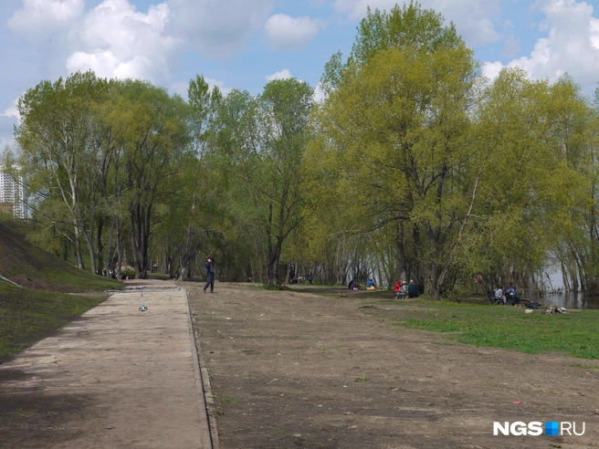 Дорожка вдоль берега в нижней части будущей набережной | Источник: Стас Соколов / NGS.RU