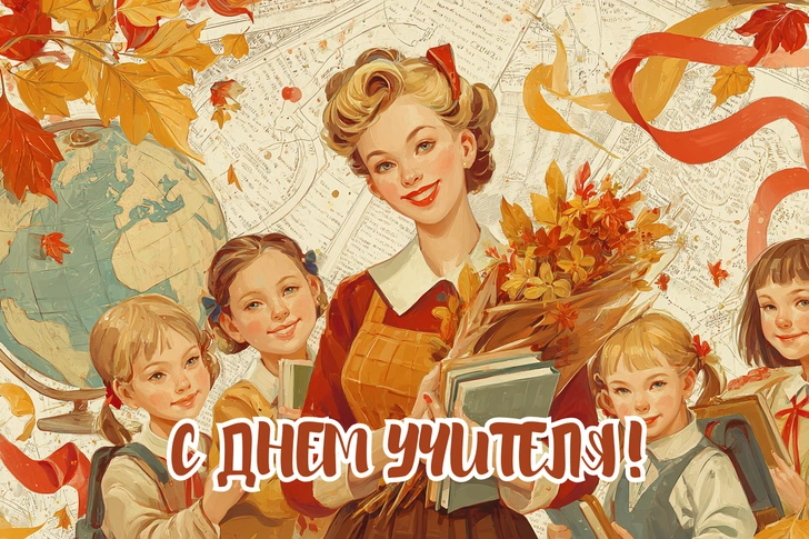 30 красивых открыток ко Дню учителя | Источник: Анастасия Храбрая; изображение создано с помощью ИИ