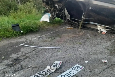 Под Тюменью иномарка врезалась в дерево: водитель погиб