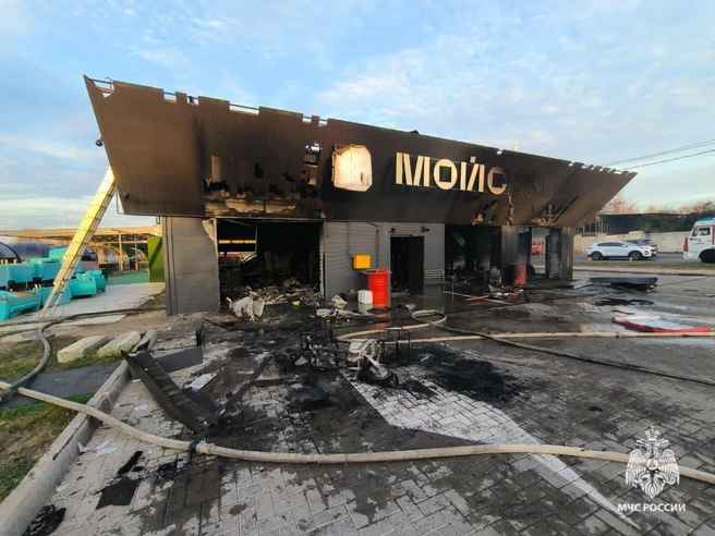 На автомойке в Ставрополе случился пожар | Источник: МЧС Ставропольского края