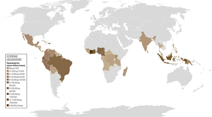 Картография: на какао-бобах
