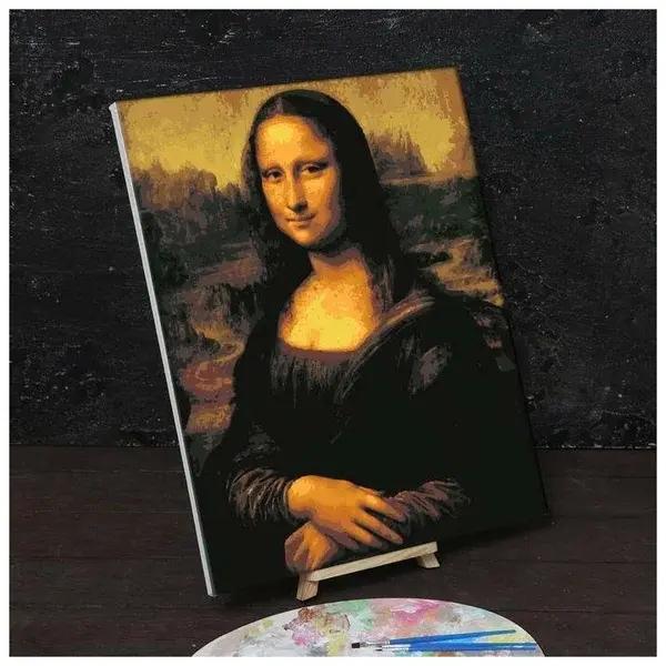 Картина по номерам на холсте с подрамником «Мона Лиза» Леонардо да Винчи