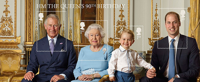 Фото №2 - Выпущен блок марок с парадным портретом Елизаветы II и принца Джорджа