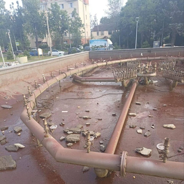 В Шушарах неизвестные разгромили фонтан | Источник: ГУП «Водоканал Санкт-Петербурга»