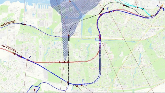 Новая трассировка обходит размыв с юга | Источник: «Фонтанка.ру»