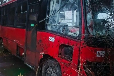 Автобус №32 улетел в кювет под Волосово