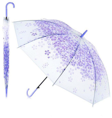 Зонт-трость, полуавтомат Oubaoloon «Нежные цветы» 