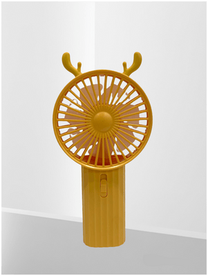 Портативный вентилятор Fashion Fan, Ручной мини-вентилятор, 2 режима скорости, желтый