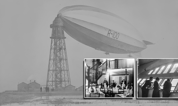 Фото №1 - Как выглядел изнутри роскошный дирижабль 1929 года