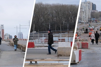 Пермяки используют закрытую улицу Карпинского для пеших прогулок