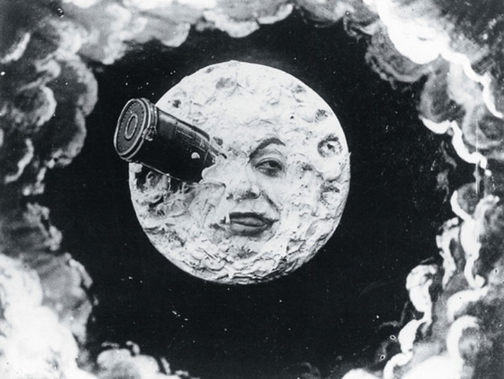 Кадр из фильма «Путешествие на Луну», 1902, режиссер Жорж Мельес.