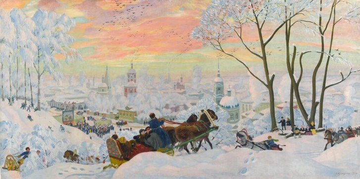 Б. М. Кустодиев. «Масленица», 1916. Государственная Третьяковская галерея. | Источник: Государственная Третьяковская галерея.
