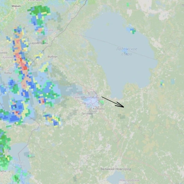 В небе над Петербургом будет громко. Приближается грозовой фронт | Источник: Погода от шефа. Михаил Леус / Telegram