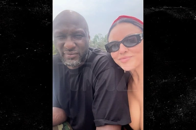 Ламар Одом в Африке с девушкой и друзьями из НБА