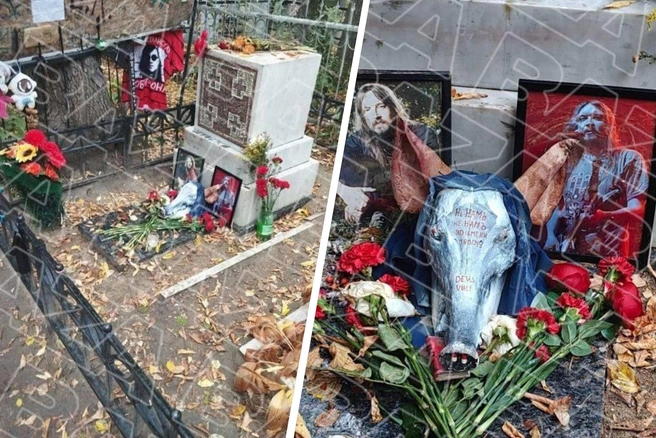 Вандалы осквернили могилу Егора Летова | Источник: «Baza» / t.me