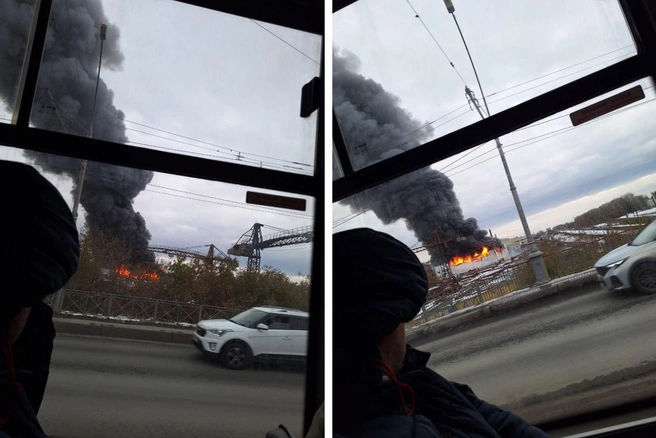 Груды металла и рухнувшая крыша: как горел склад на левом берегу в Новосибирске — хроника ЧП | Источник: читатель НГС