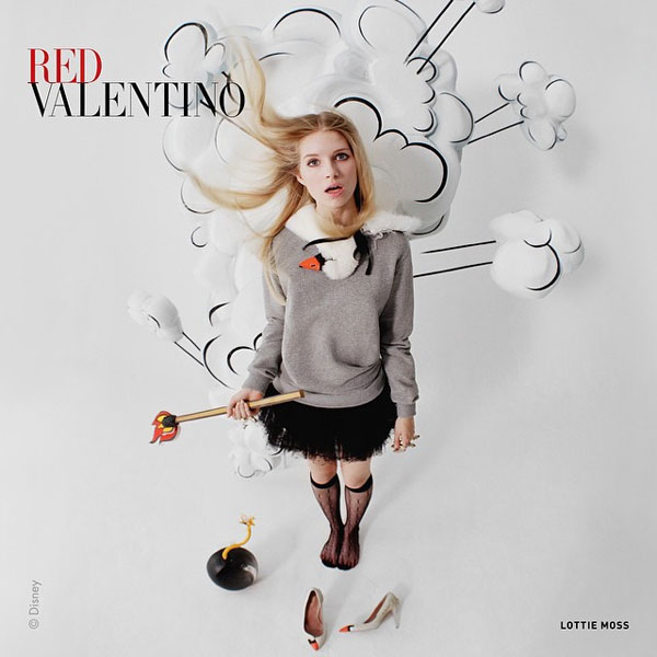 Лотти Мосс в рекламной кампании Red Valentino осень-зима 2014