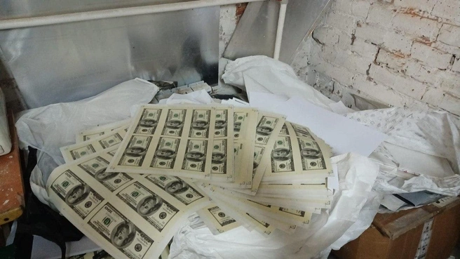 У фальшивомонетчиков изъяли тысячи купюр | Источник: УФСБ России по Новосибирской области