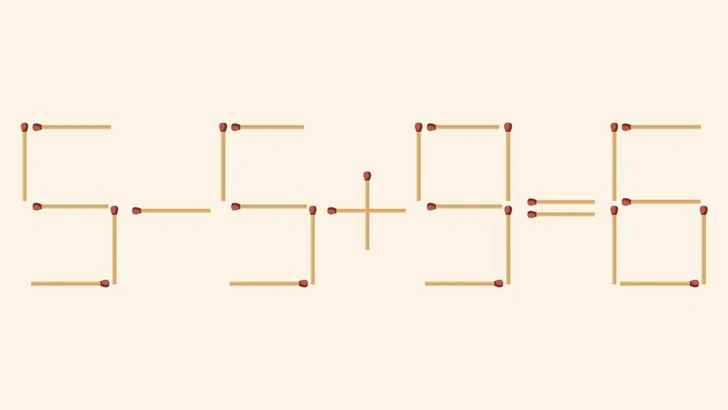 5-5+9=6: переместите только 1 спичку, чтобы пример стал верным
