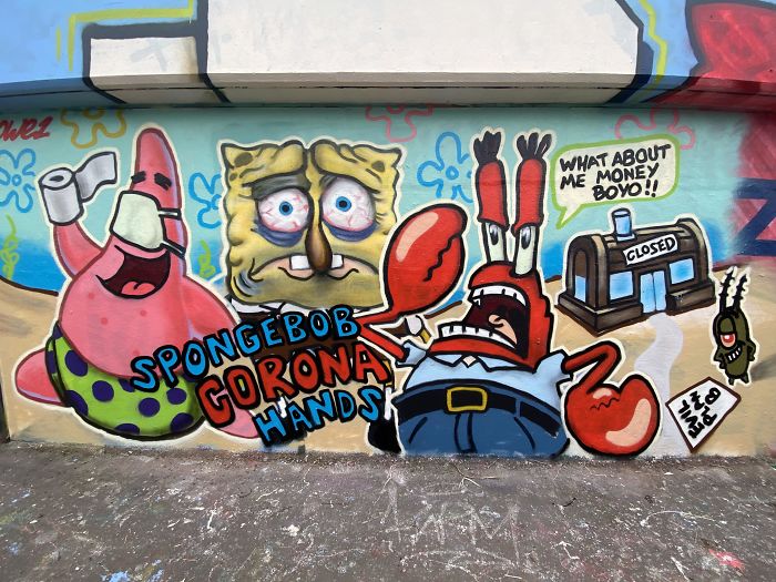 20 граффити со всего мира, навеянные коронавирусом