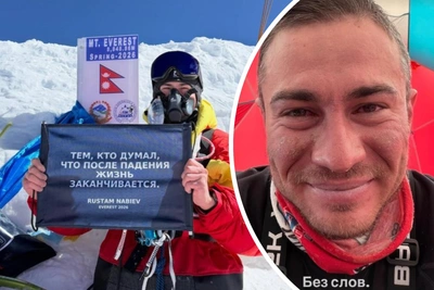 Рустам Набиев на руках покорил Эверест