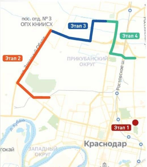 Все этапы стройки | Источник: Новый трамвай Краснодара / T.me