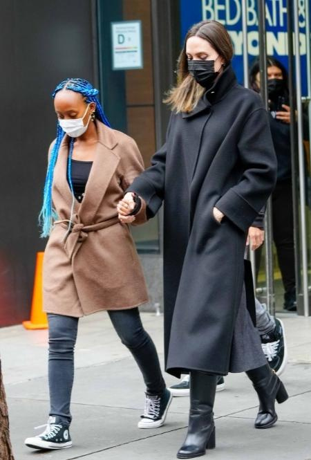 Анджелина Джоли и Захара Джоли-Питт в Нью-Йорке