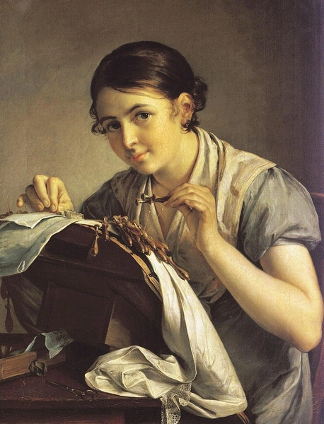 Картина Тропинина «Кружевница» | Источник: Wikipedia.org