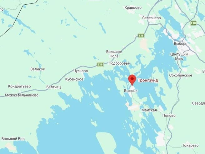 Где находится крепость Тронгзунд | Источник: Google Maps