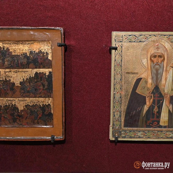 Икона Битва новгородцев с суздальцами, XVII векИкона Святитель Иоанн архиепископ Новгородский. Начало ХХ века  | Источник: Андрей Бок / FONTNAKA.RU