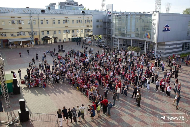 В Ярославле были организованы две фан-зоны: на территории Вознесенских казарм и в «Арене-2000» | Источник: Кирилл Поверинов / 76.RU