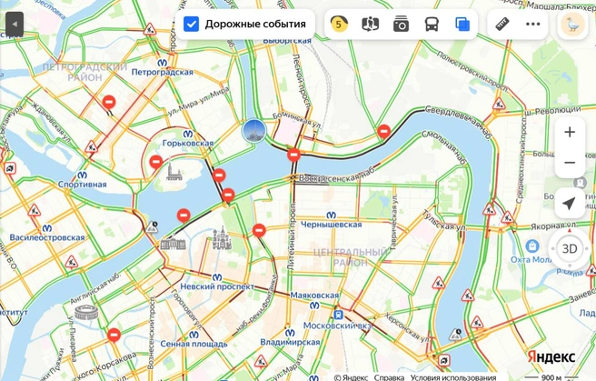 В Петербурге масштабные перекрытия движения | www.fontanka.ru