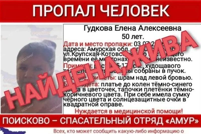 Амурчанку нашли в ЕАО через два месяца