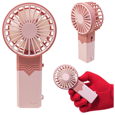 Вентилятор ручной портативный мини (прмт-103248) молочно-розовый