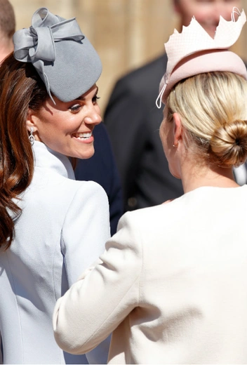 Кейт и Зара во время Пасхальной службы в Виндзоре, 21 апреля 2019